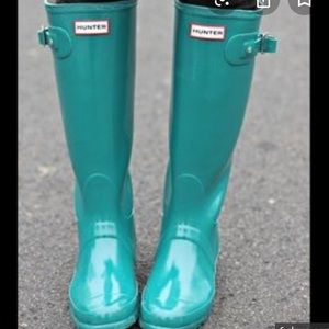 hunter turquoise boots